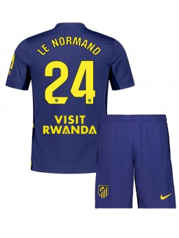 Detské Futbalové oblečenie Atletico Madrid Robin Le Normand #24 2025-26 Krátky Rukáv - Preč (+ trenírky)